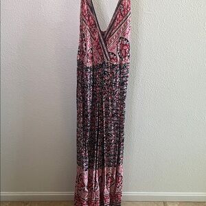 Floral jumper with Pink and Blue Pattern